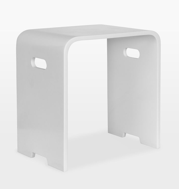Sottile Solid Surface Bench - Gloss White