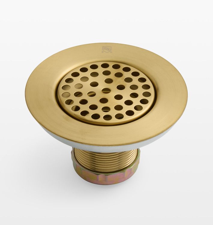 Grizzly Kitchen Sink Drain, 3" - Satin Brass