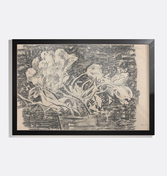 Vase With Flowers Framed Reproduction Wall Art Print 23"x16" by Wilhelmus Johannes Steenhoff