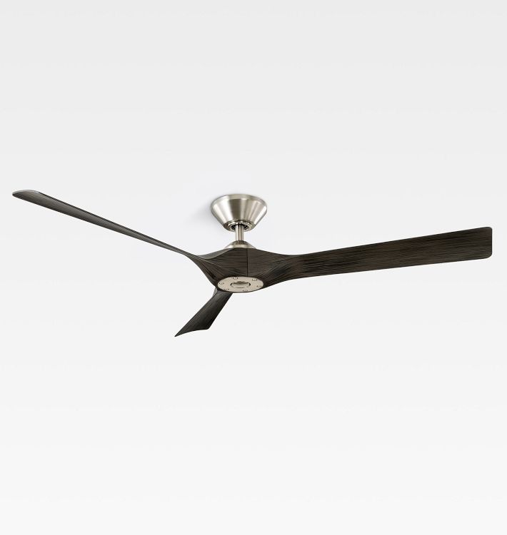 Torque Ceiling Fan, 58" - Brushed Nickel & Ebony Blades
