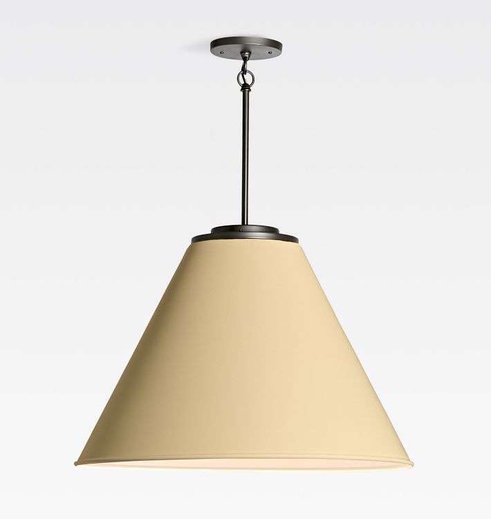 Nina 24" Cone Pendant, Oil-Rubbed Bronze - Matte Buttercup