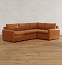 Roswell Leather 4-Piece Sectional Sofa