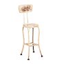 Steel Stool with Backrest by Toledo Metal Furniture Co.-Circa 1920s