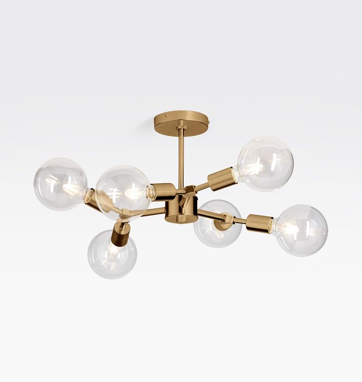 Salem Bare-Bulb Semi-Flush Mount | Rejuvenation