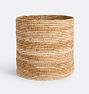 OPEN BOX: Theodore Coiled Abaca Round Basket, 18"D x 18"H - Dark Natural