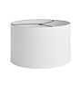 Open Box: Buffet Drum Shade, Medium - 16" Diam. - White Fabric