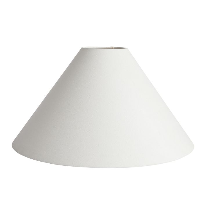 Open Box: Sloped Fabric Lamp Shade, 22" Diam. Large - White Fabric