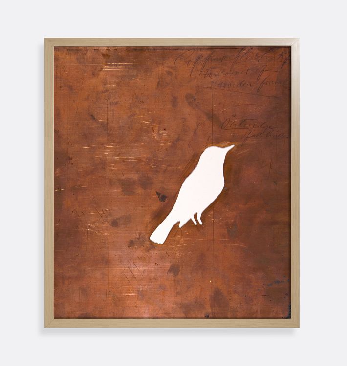 Hooded Warblers Framed Reproduction Wall Art Print, 18" x 20" - Natural Wood Cap Frame