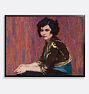 Bagdad Wall Art Framed Reproduction Wall Art Print, 42" x 32" - Black Finished Wood Cap Frame