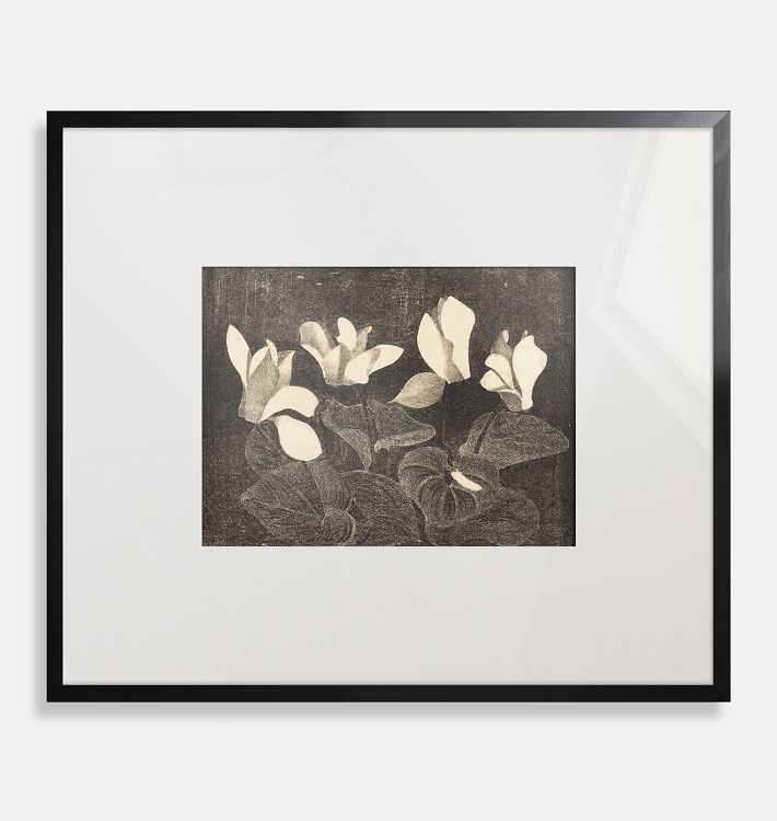 Cyclamen Framed Reproduction Wall Art Print, 24" x 26" - Natural Wood Frame with Acrylic Glaze