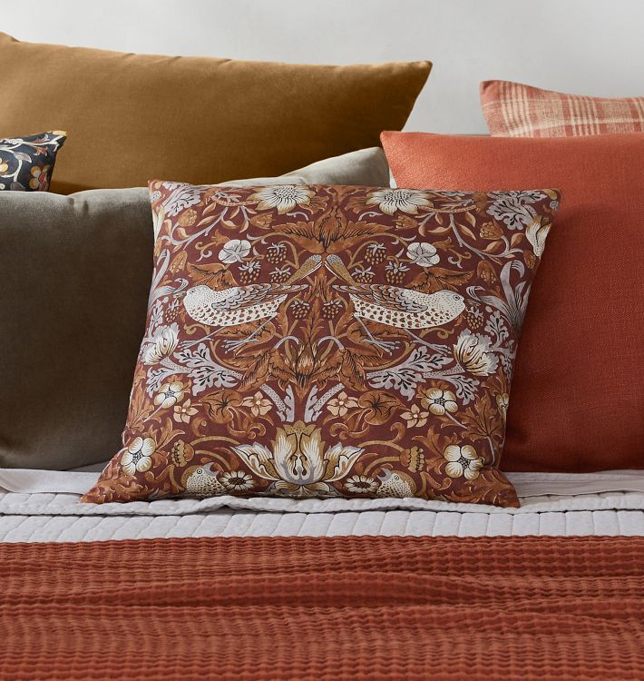 William Morris Strawberry Thief Pillow Cover Rejuvenation