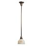 Pendant with Vintage Embossed Floral Motif Painted Shade