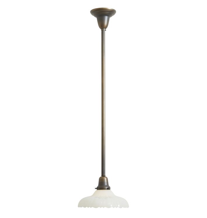 Pendant with Vintage Glass Down Shade