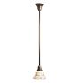 Pendant with Vintage Embossed Painted Glass Bell Shade