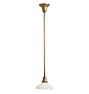Pendant with Vintage Ridged Milk Glass Down Shade