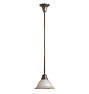 Pendant with Vintage Industrial Mirrored Prismatic Glass Shade