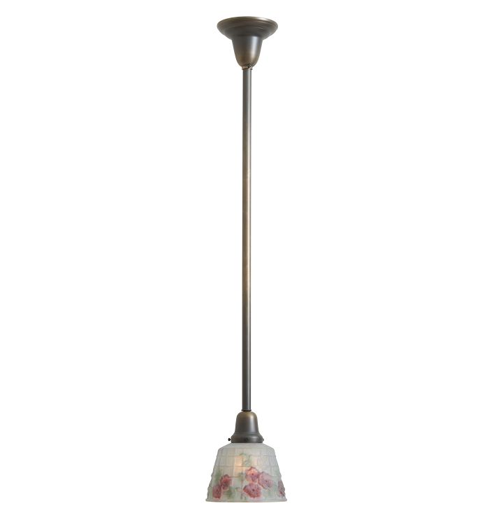 Pendant with Vintage Floral Painted Down Shade