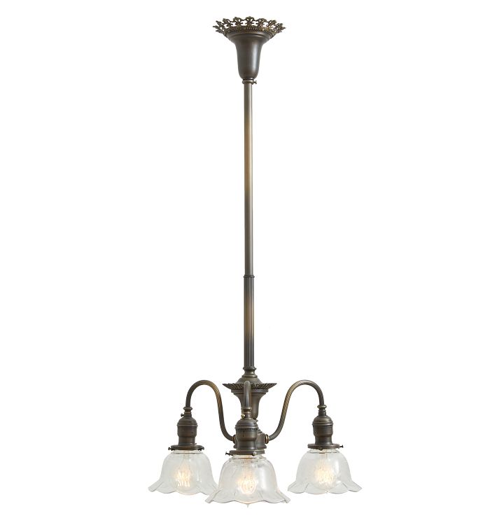 Vintage Victorian 3-Light Chandelier