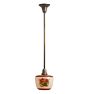 Pendant with Vintage Painted Glass Shade