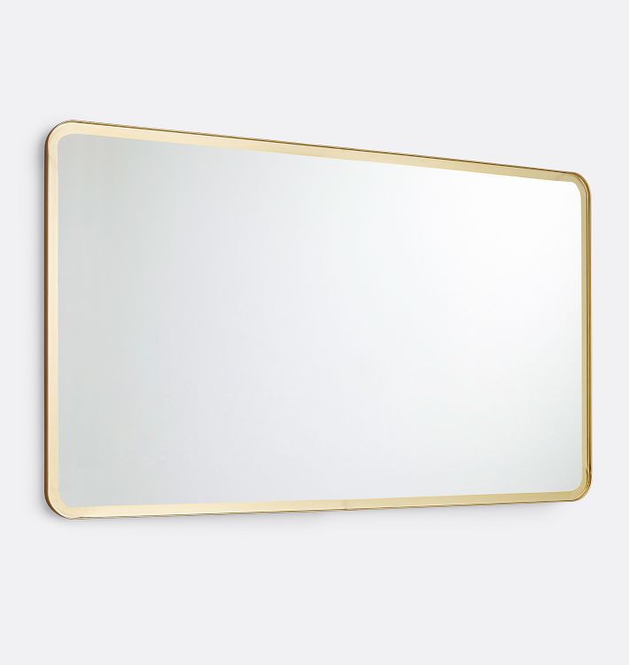Open Box: Wide Metal Frame Mirror, 54" x 32" - Aged Brass