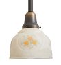 Pendant with Vintage Embossed Floral Motif Painted Shade