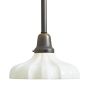 Pendant with Vintage Opaque Glass Down Shade