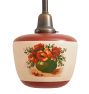 Pendant with Vintage Painted Glass Shade