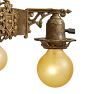 Vintage Classical Revival 5-Light Bare-Bulb Chandelier