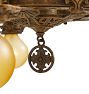 Vintage Classical Revival 5-Light Bare-Bulb Chandelier
