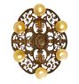 Vintage Classical Revival 6-Light Bare-Bulb Chandelier