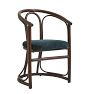 Set of 4 Vintage Midcentury Dutch Bentwood Dining Chairs with Upholstered Seat