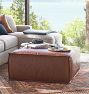 Grant Square Leather Ottoman