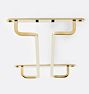 OPEN BOX: Under-Shelf Wine Glass Accessory - 11" - Unlacquered Brass