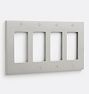 Fenton Quad GFCI Switchplate, Brushed Nickel