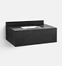 Hazel 36" Wall-Mount Marble Sink, Undrilled Sink - Nero Marquina Marble