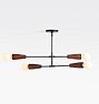 OPEN BOX: Altona Bare-Bulb Semi-Flush Mount, Oil-Rubbed Bronze - Walnut