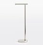 OPEN BOX Riley Standing Toilet Paper Holder, Brushed Nickel