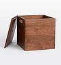 OPEN BOX Lidded Walnut Storage Box, 12"x12"x12"