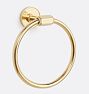 Hassalo Towel Ring, Aged Brass
