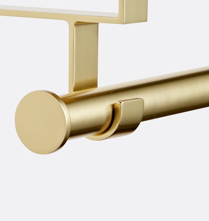Rod for Strap Shelf Bracket & Rod Set, Aged Brass