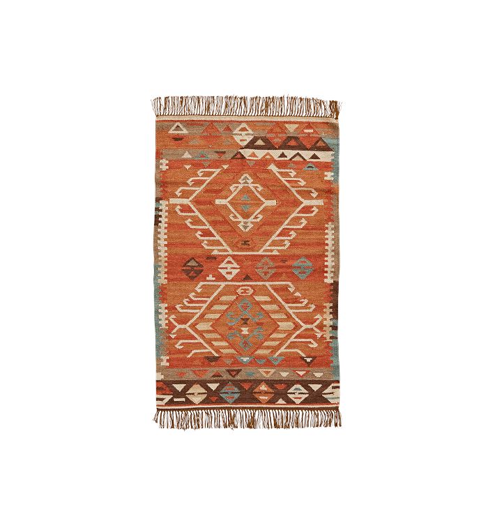 OPEN BOX: Ramona Flatweave Kilim Rug, Roman Tobacco - 3' x 5'