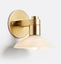 Crawford Sconce, Glass Shade - Aged Brass