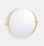 Trask Round Pivot Mirror, 24" x 24" - Aged Brass