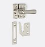 Small Casement Fastener, Brushed Nickel
