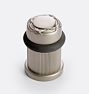Ribbon and Reed Floor Doorstop, Brushed Nickel