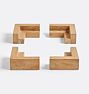 OPEN BOX Teak Planter Feet, L-Shaped, Set of 4