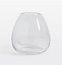 Audrey Medium Wide Mouth Glass Vase, Clear Glass