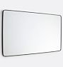 Open Box: Double Vanity Rounded Rectangle Metal Framed Mirror, 66"W x 36"H, French Cleat - Oil-Rubbed Bronze