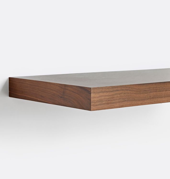 OPEN BOX: Floating Wood Shelf with 2" Height, 12"D x 24"W - Walnut