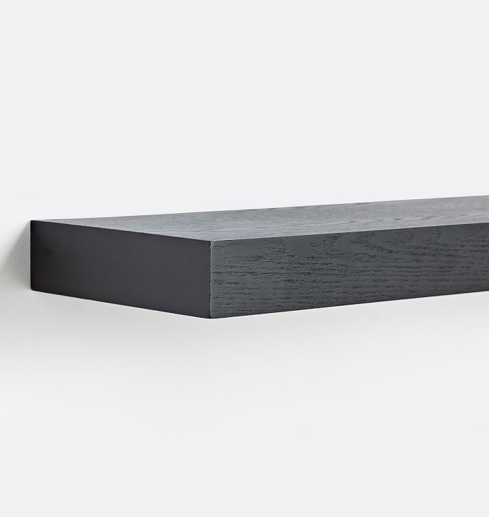 OPEN BOX: Floating Wood Shelf with 2" Height, 8"D x 48"W - Black Ash